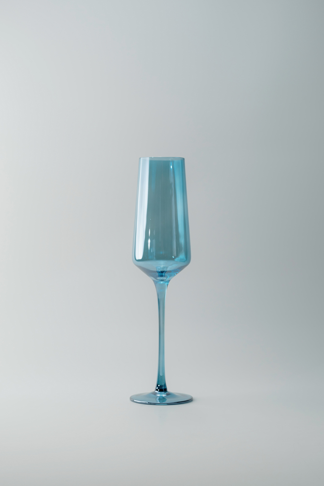 Комплект бокалов Светло-синий Бокалы Стеклянная посуда Для дома Фужеры для шампанского Бокалы и фужеры Посуда для напитков HoReCa