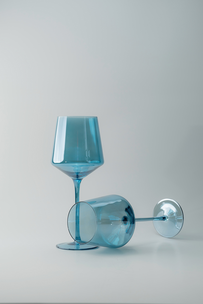 Комплект бокалов Светло-синий Бокалы Стеклянная посуда Для дома