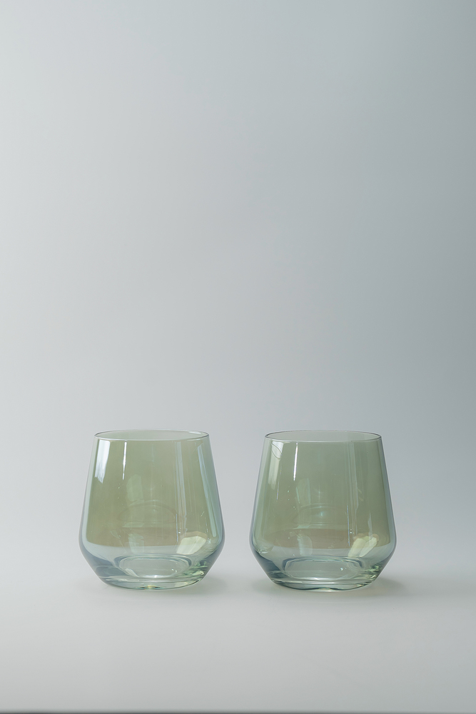 Комплект стаканов Зеленый Стаканы Стеклянная посуда Для дома Олд фэшн Стаканы Посуда для напитков HoReCa