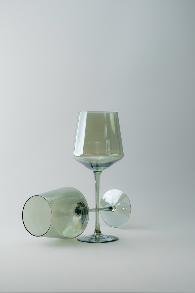 Комплект бокалов Зеленый Бокалы Стеклянная посуда Для дома Бокалы для вина Бокалы и фужеры Посуда для напитков HoReCa