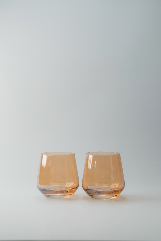 Комплект стаканов Оранжевый Стаканы Стеклянная посуда Для дома Олд фэшн Стаканы Посуда для напитков HoReCa