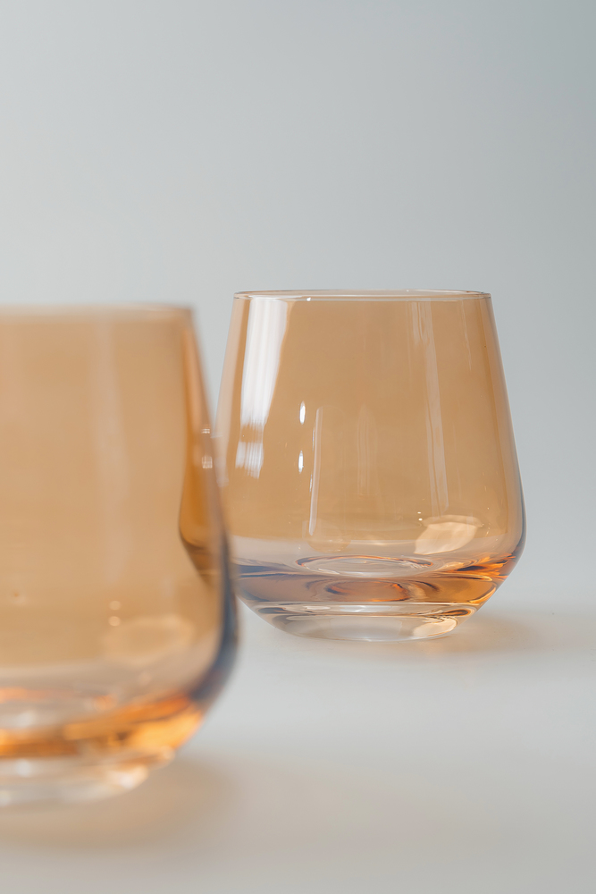 Комплект стаканов Оранжевый Стаканы Стеклянная посуда Для дома Олд фэшн Стаканы Посуда для напитков HoReCa