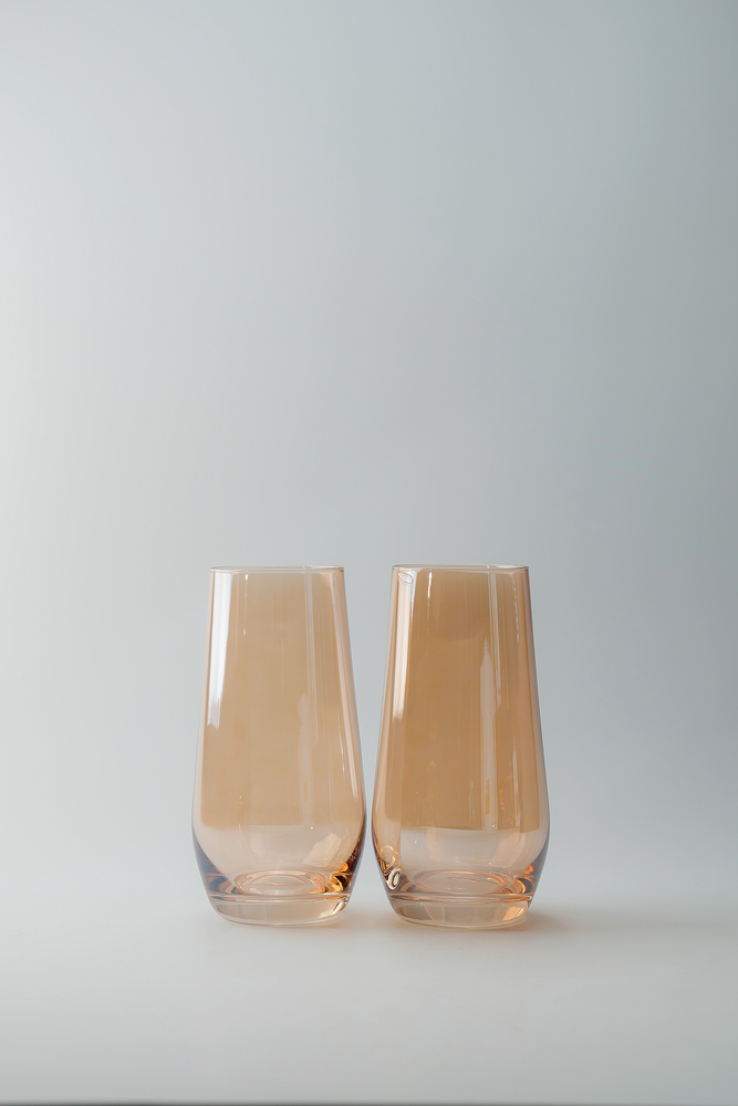 Комплект стаканов Оранжевый Стаканы Стеклянная посуда Для дома Хайболы Стаканы Посуда для напитков HoReCa