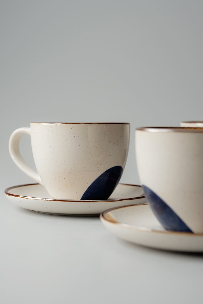 Чайная пара Серый Чайные пары Столовая посуда Столовая Для дома Чайные пары Чашки и кружки Посуда для напитков HoReCa