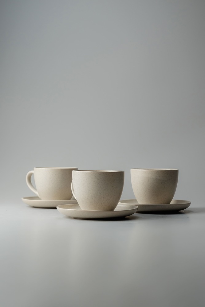 Чайная пара Серый Чайные пары Столовая посуда Столовая Для дома Чайные пары Чашки и кружки Посуда для напитков HoReCa