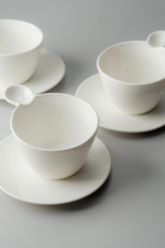 Чайная пара Белый Чайные пары Столовая посуда Столовая Для дома Чайные пары Чашки и кружки Посуда для напитков HoReCa