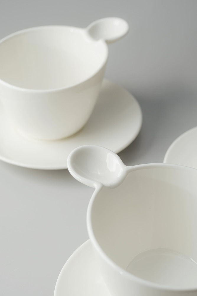 Чайная пара Белый Чайные пары Столовая посуда Столовая Для дома Чайные пары Чашки и кружки Посуда для напитков HoReCa