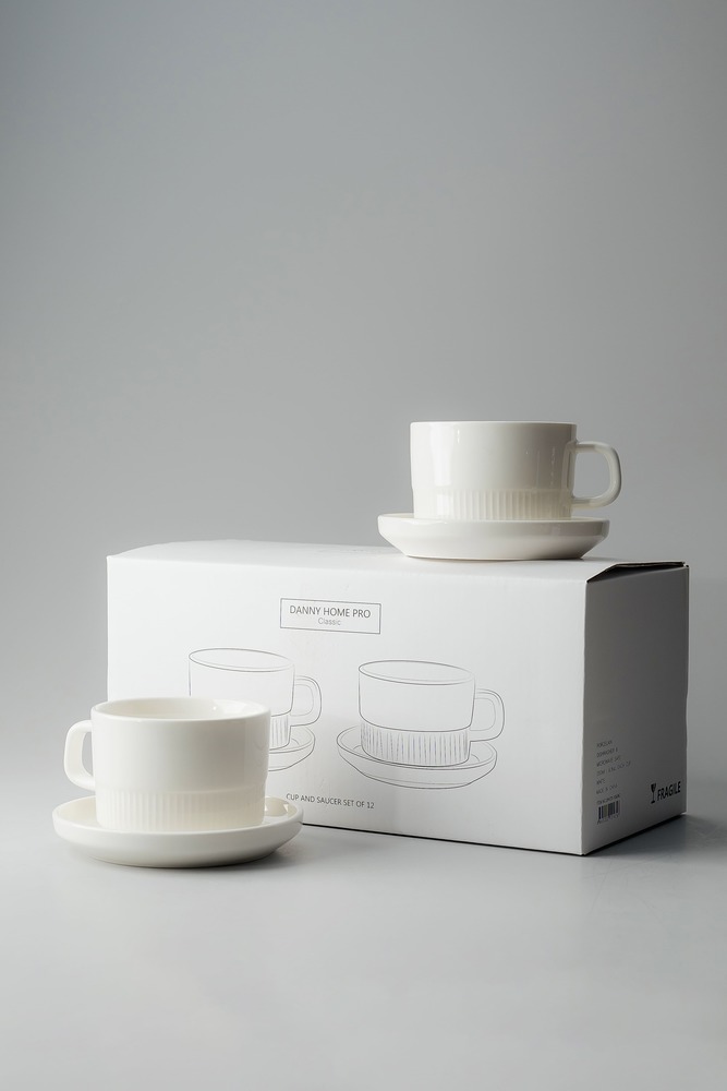 Чайная пара Белый Чайные пары Столовая посуда Столовая Для дома Чайные пары Чашки и кружки Посуда для напитков HoReCa