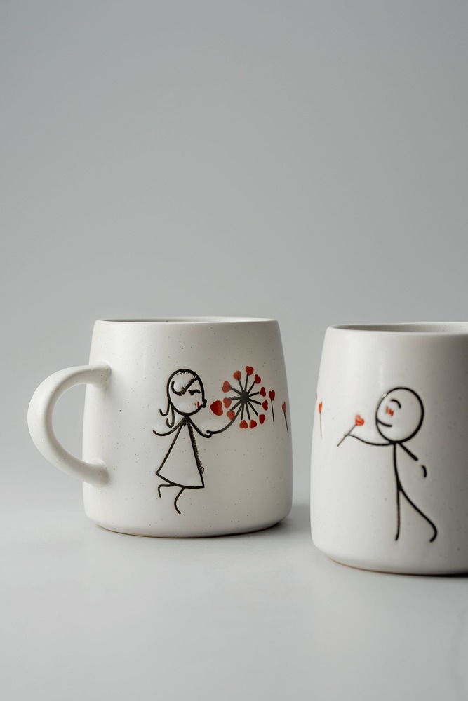 Кружка комплект Серый Кружки Столовая посуда Столовая Для дома