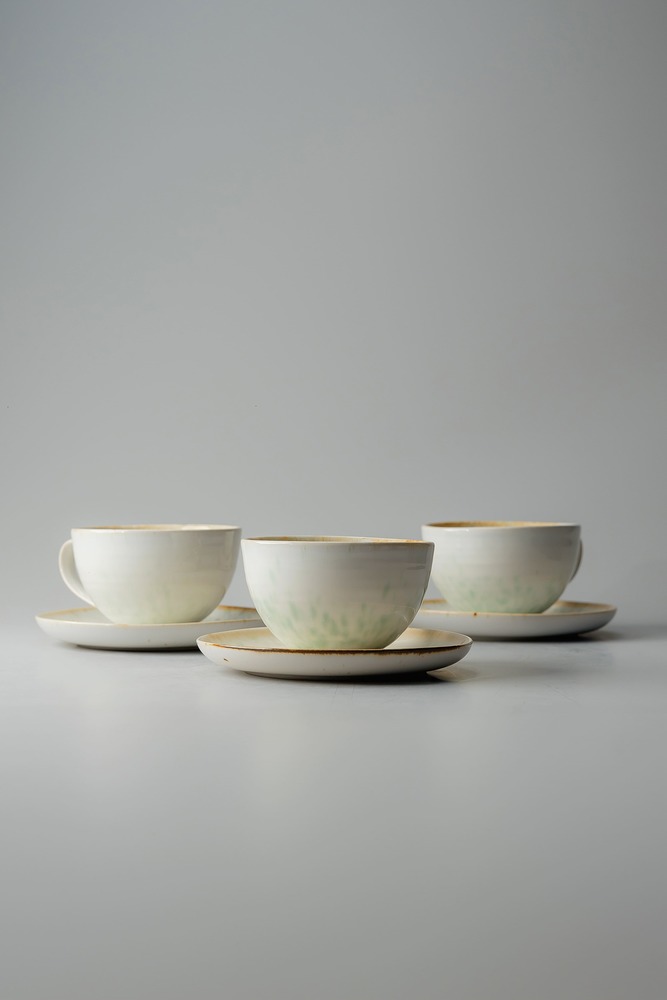 Чайная пара комплект Серый Чайные пары Столовая посуда Столовая Для дома Чайные пары Чашки и кружки Посуда для напитков HoReCa