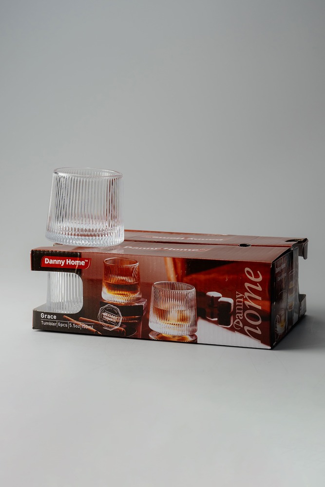 Комплект стаканов для виски Прозрачный Стаканы Стеклянная посуда Для дома Бокалы для виски Бокалы и фужеры Посуда для напитков HoReCa